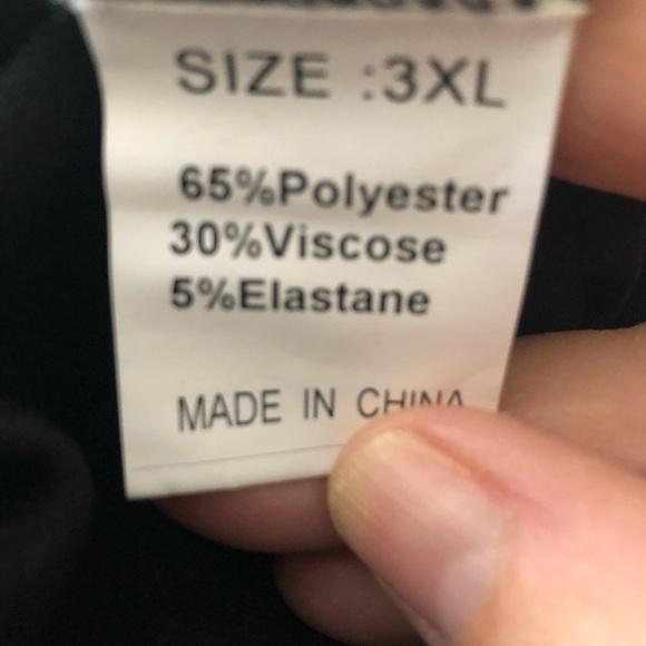 Wide leg knit pants with pockets and matching cropped t-shirt set in black Sz 3x - Picture 4 of 4